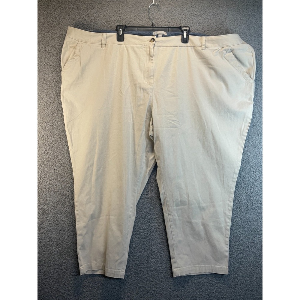 Woman Within Plus Pull-On Pants 38W Beige